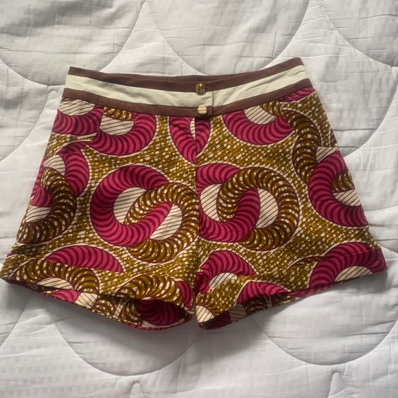 Shorts- Free Spirit Cotton Pink Circle Print - Picture 1 of 4